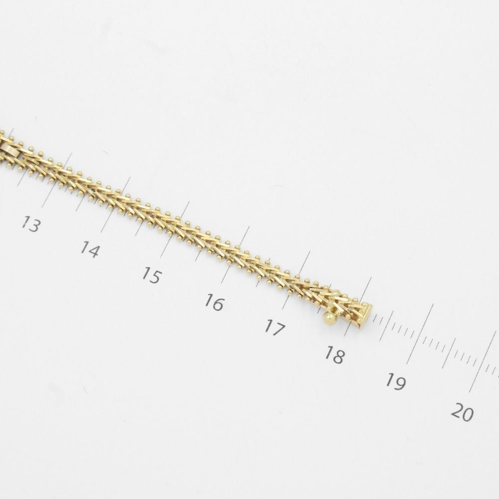 Pulsera de Oro Florentino 14k con Diseño de Petatillo mod. 9621