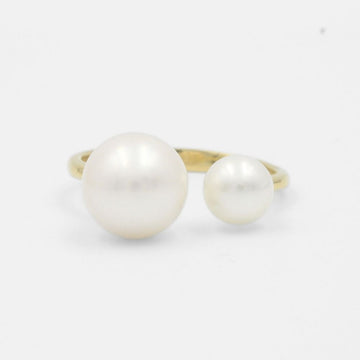 Anillo de Oro 14k de Diseño Abierto con Perlas Naturales mod. 7721