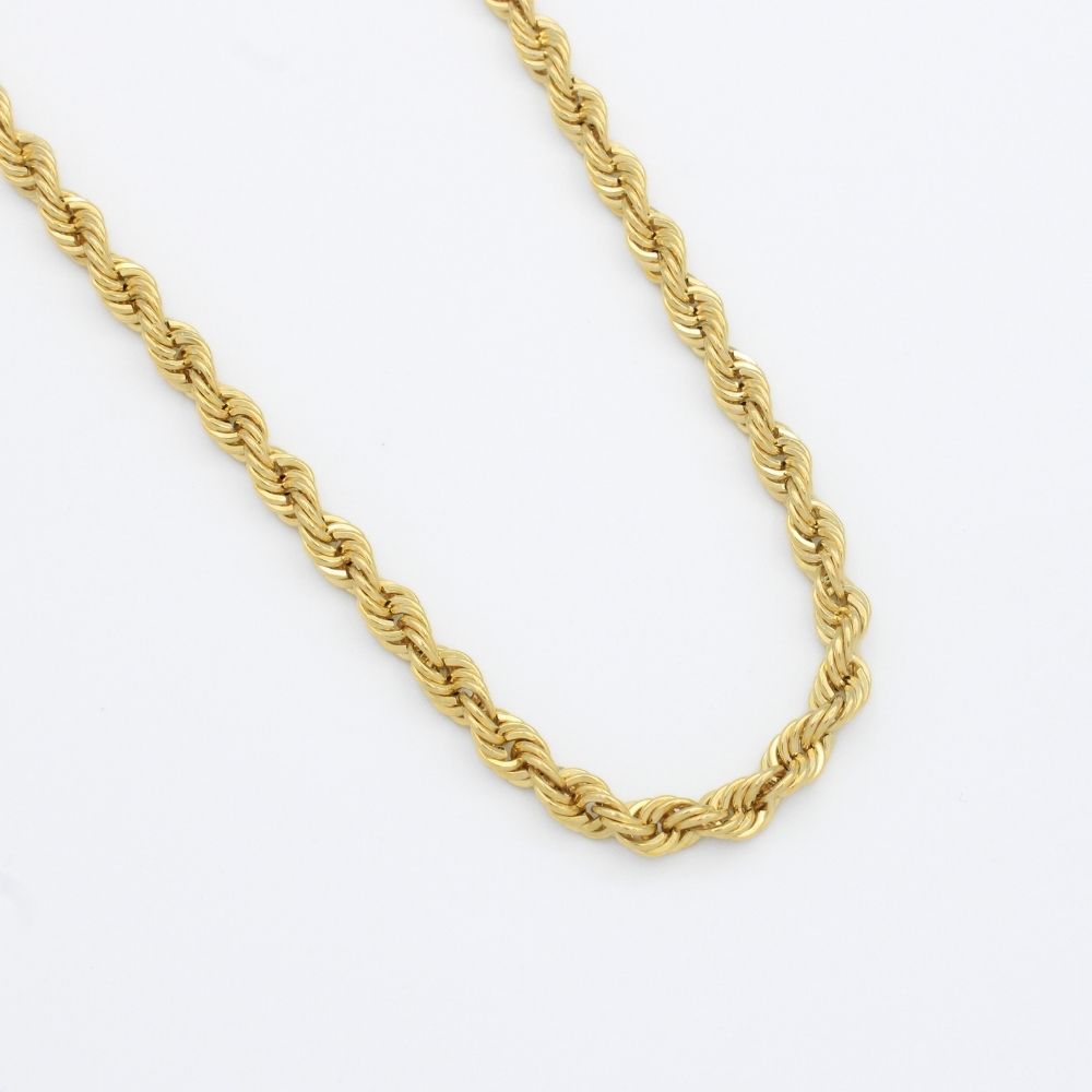 Cadena de Oro 14k Tejido Torzal Grande Hueca mod. 9904