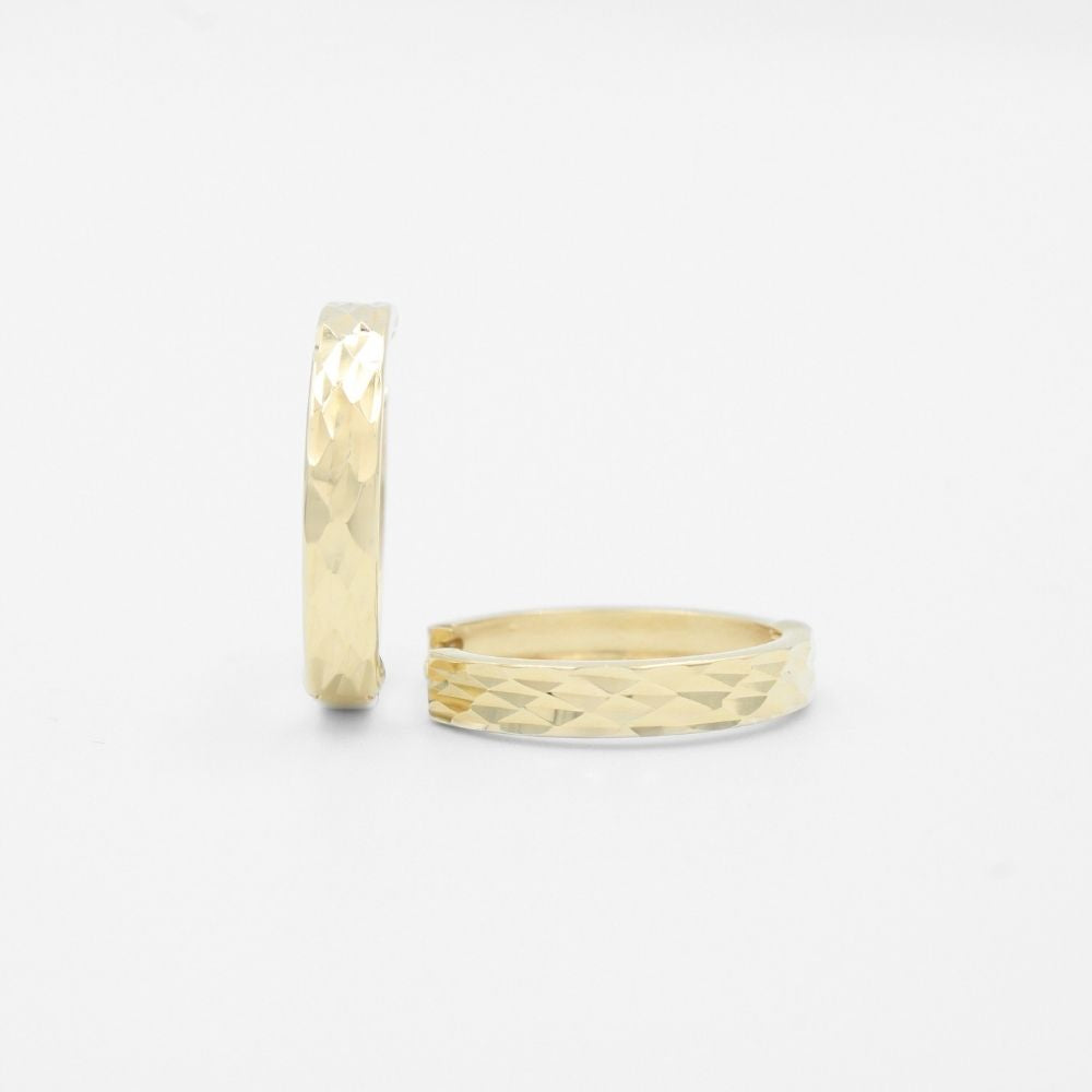 Grapa de Oro 14k Diseño Hueco con Diamantado mod. 9617