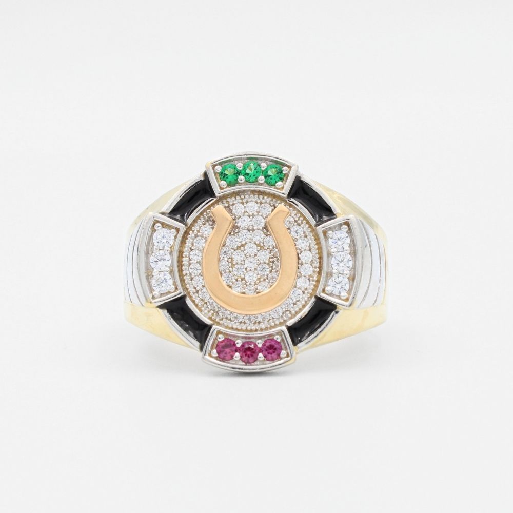Anillo Verde, Blanco y Rojo mod. 5373