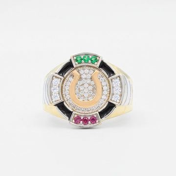 Anillo Verde, Blanco y Rojo mod. 5373
