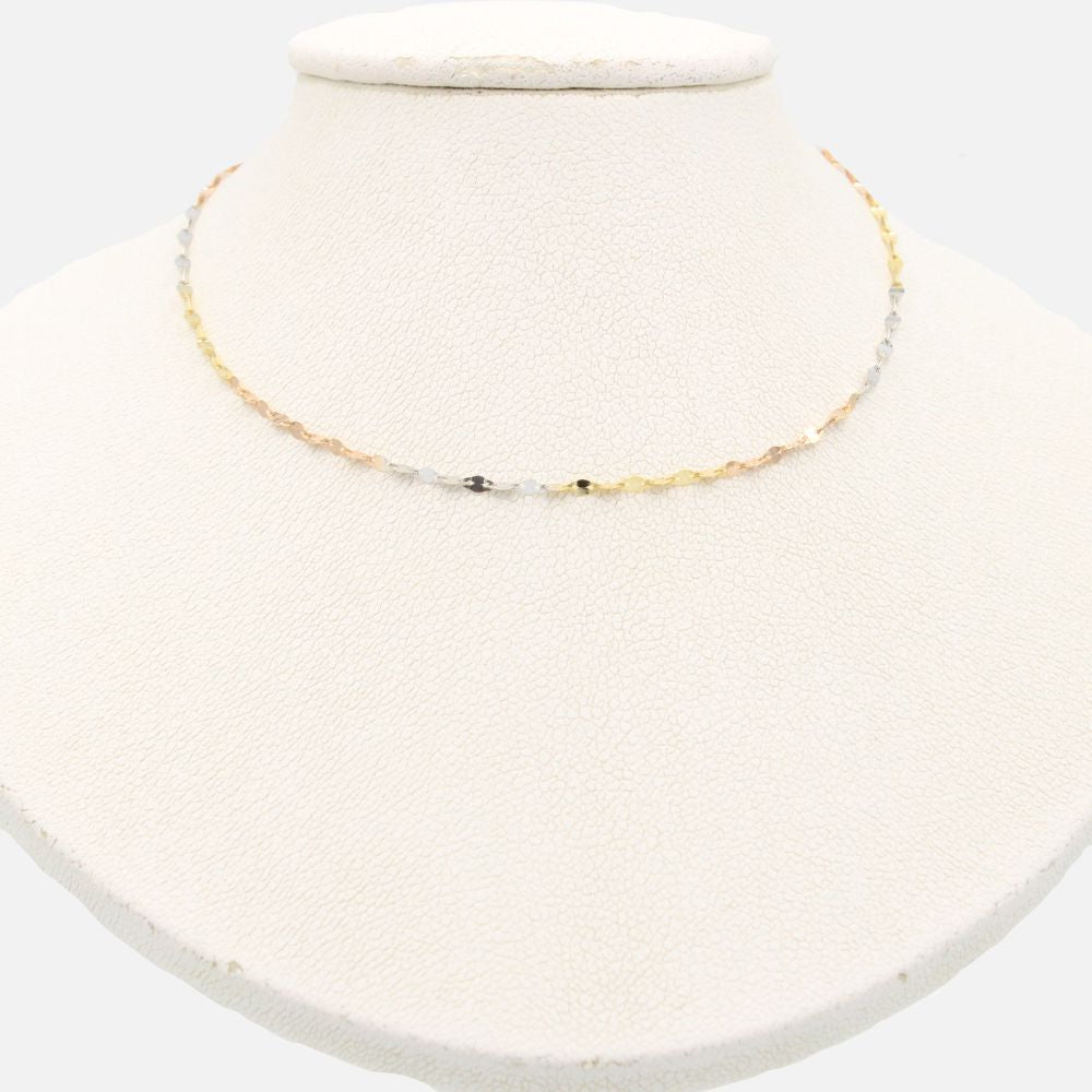 Cadena de Oro 14k Tejido Escarcha mod. 9135