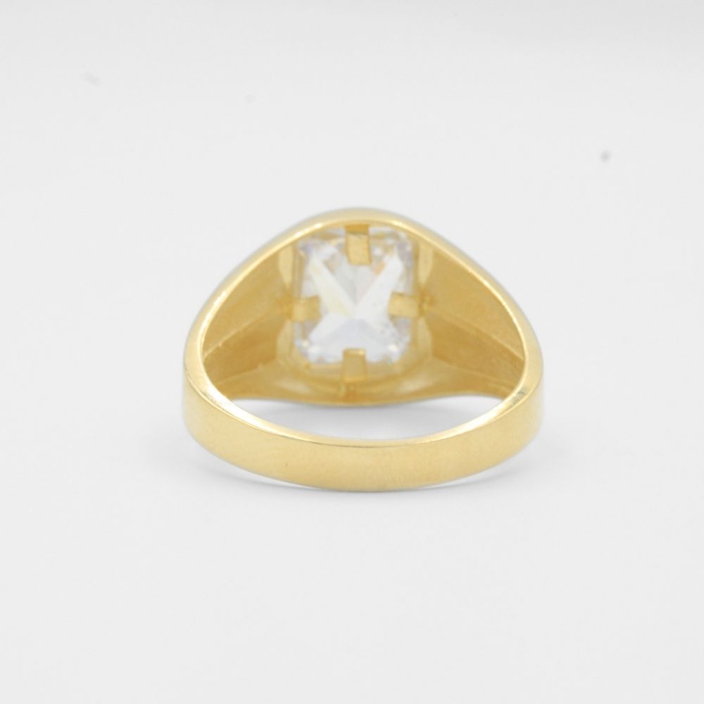 Anillo de Oro 14k con Zirconia Brillante en Bisel Fino mod. 7928