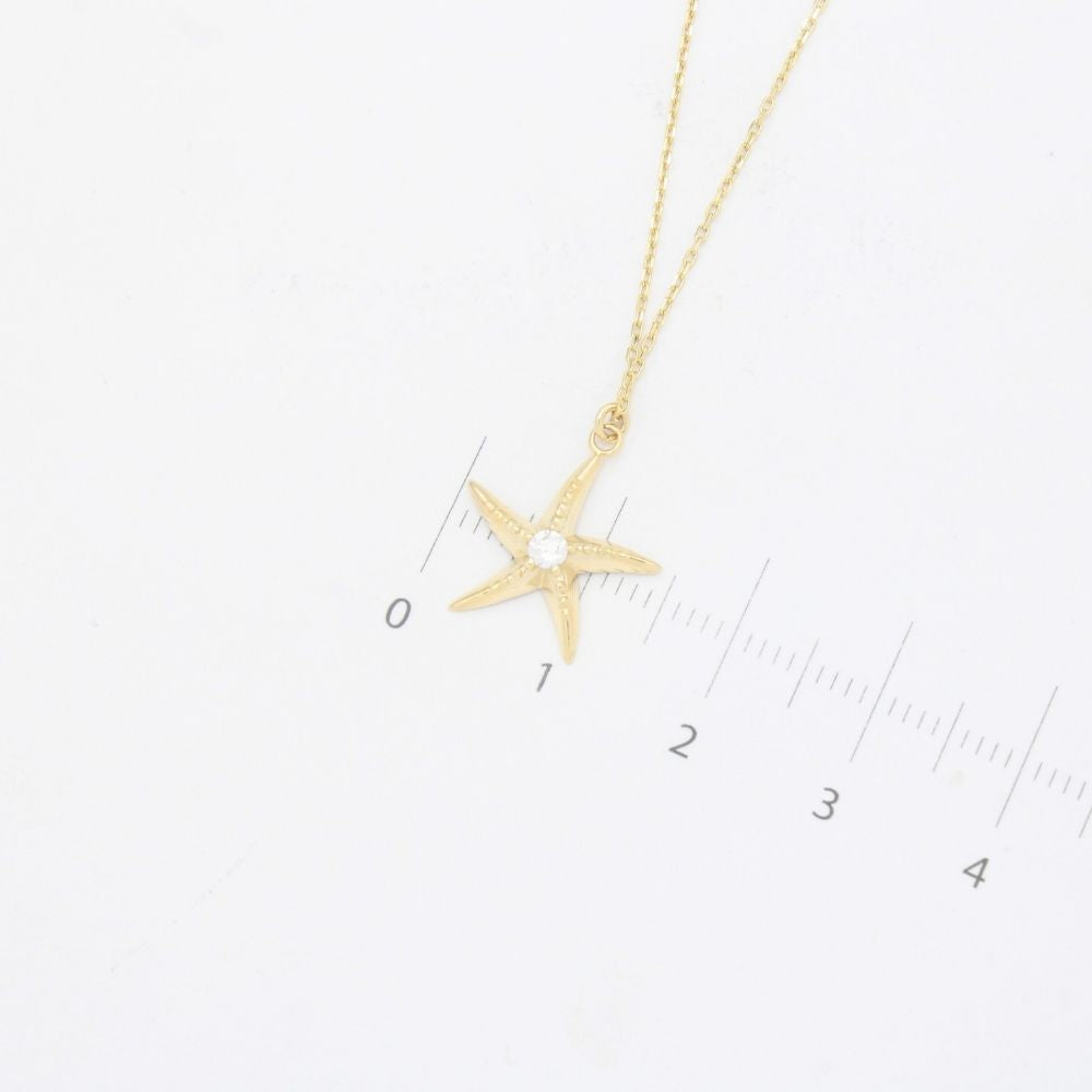 Gargantilla de Oro 14k Estrella de Mar con Centro de Zirconia mod. 9337