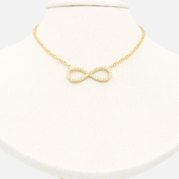 Gargantilla de Oro 14k Infinito de Zirconias mod. 9633
