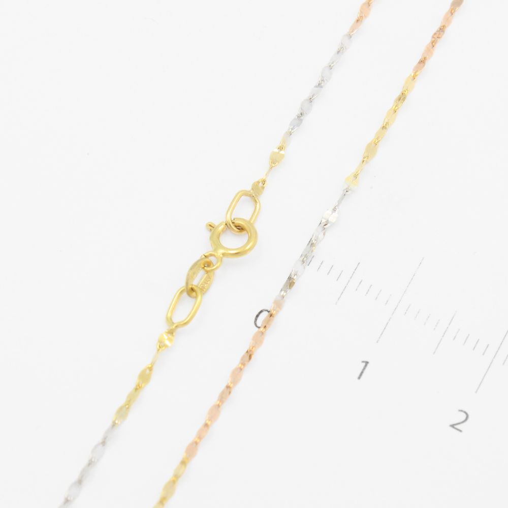 Cadena de Oro 14k Tejido Escarcha mod. 9135