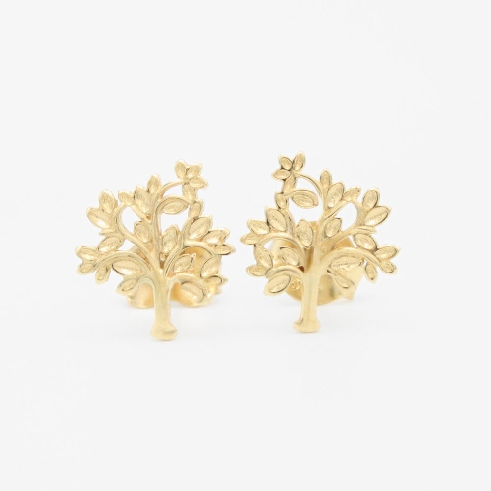 Arete de Oro 14k Árbol de Vida mod. 9356