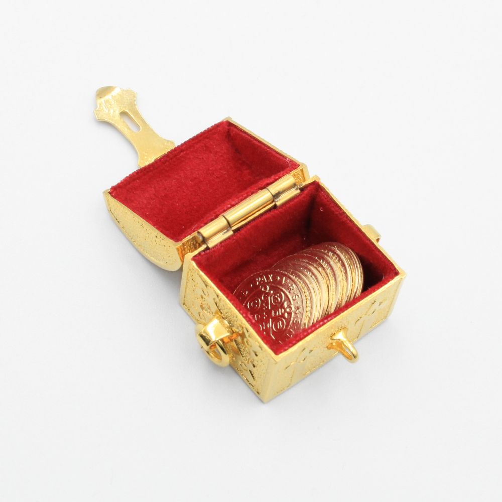 Arras de Oro 14k Diseño con Sello de San Benito mod. 9429