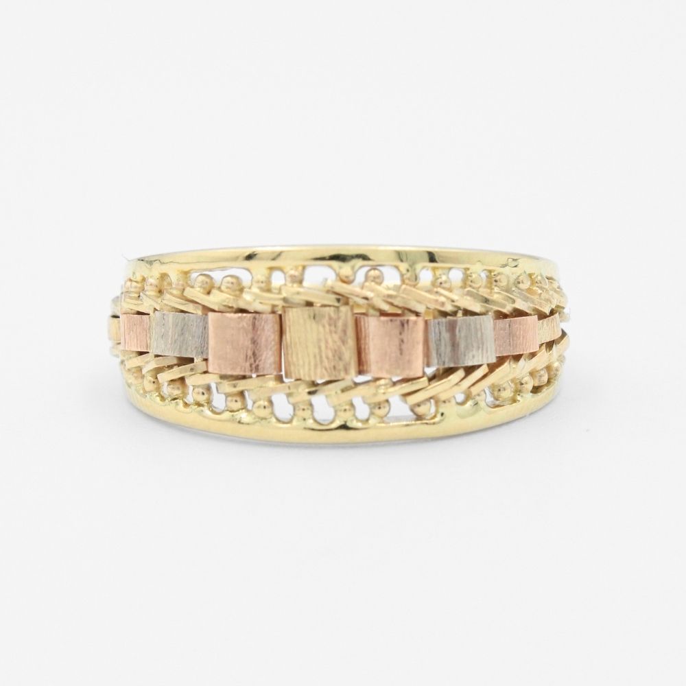 Anillo de Oro 14k Diseño de Petatillo Fino mod. 8774