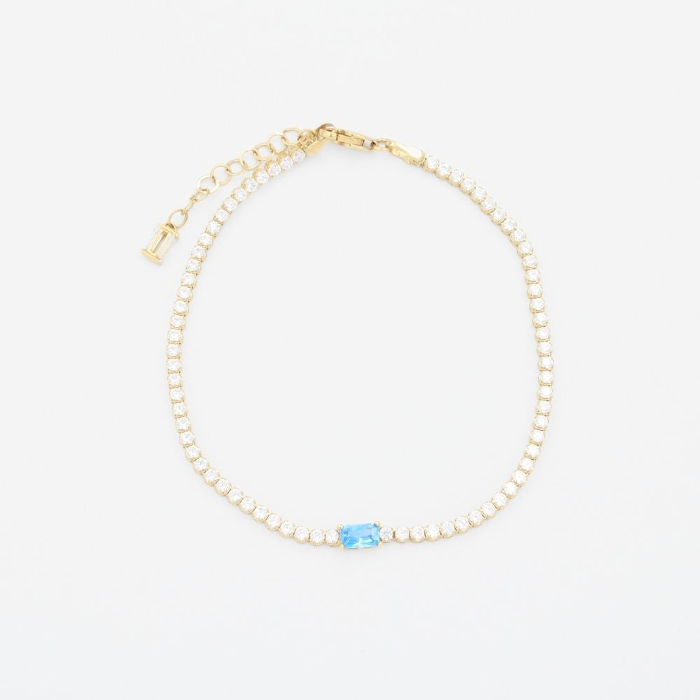 Pulsera de Oro 14k de Tejido de Tenis mod. 9011