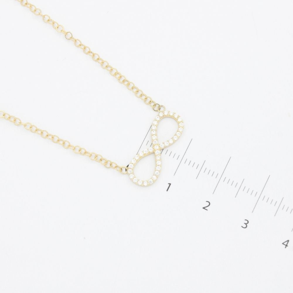 Gargantilla de Oro 14k Infinito de Zirconias mod. 9633
