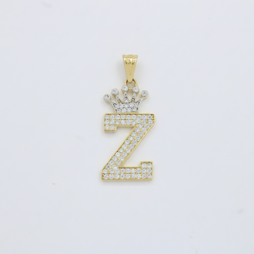 Dije de Oro 14k con Diseño de Inicial Z Incrustada con Zirconias mod. 10093