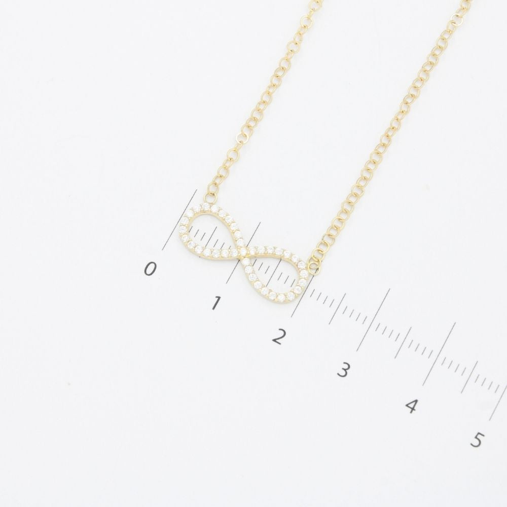 Gargantilla de Oro 14k Infinito de Zirconias mod. 9633
