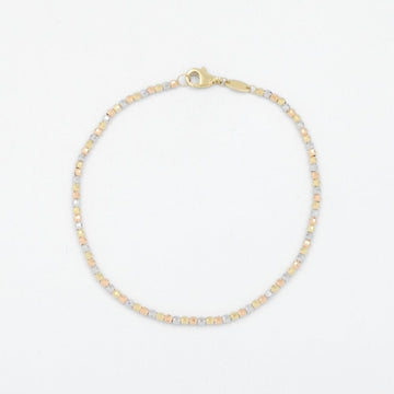 Pulsera de Oro 14k Diseño de Esferas Facetadas de Estilo Hueco mod. 8866