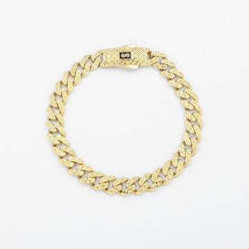 Pulsera Mónaco Chain 14k Modelo Edge Hueco con Broche Flex mod. 9510