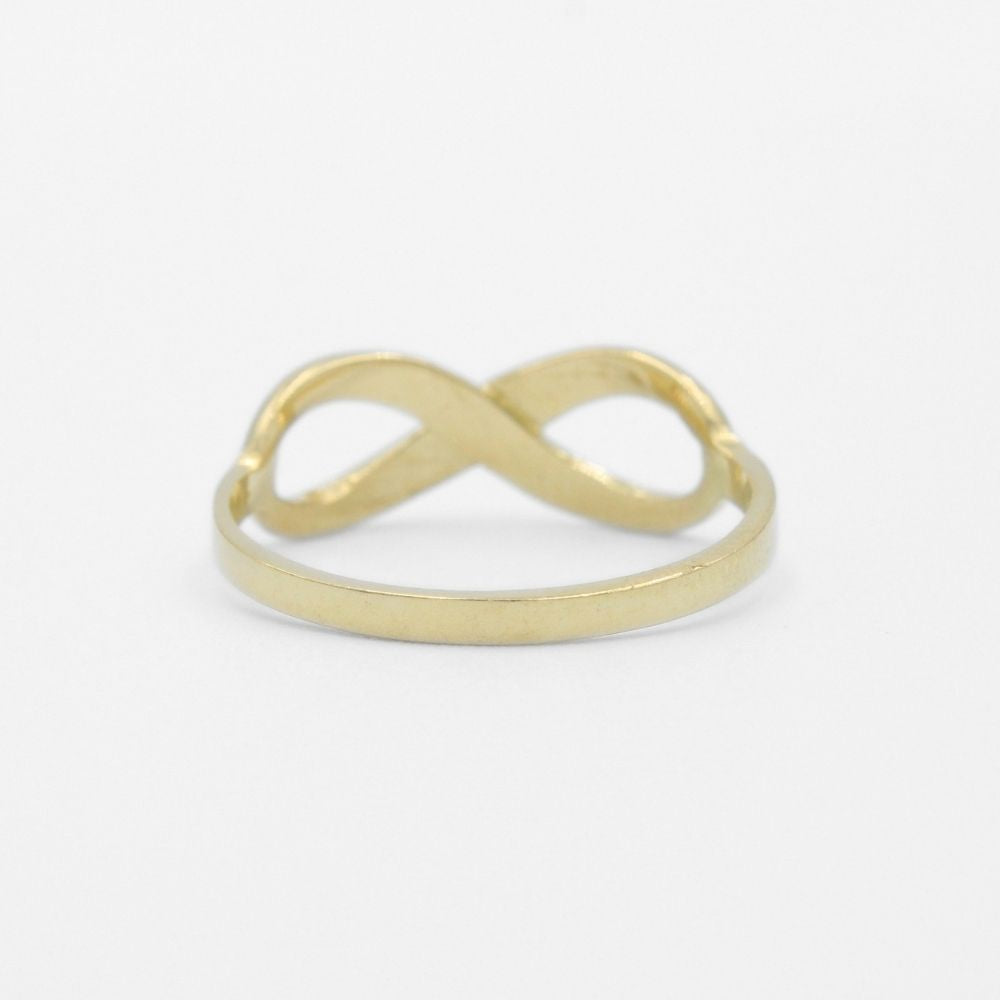 Anillo de Oro 14k Infinito con Diseño Martillado mod. 9730