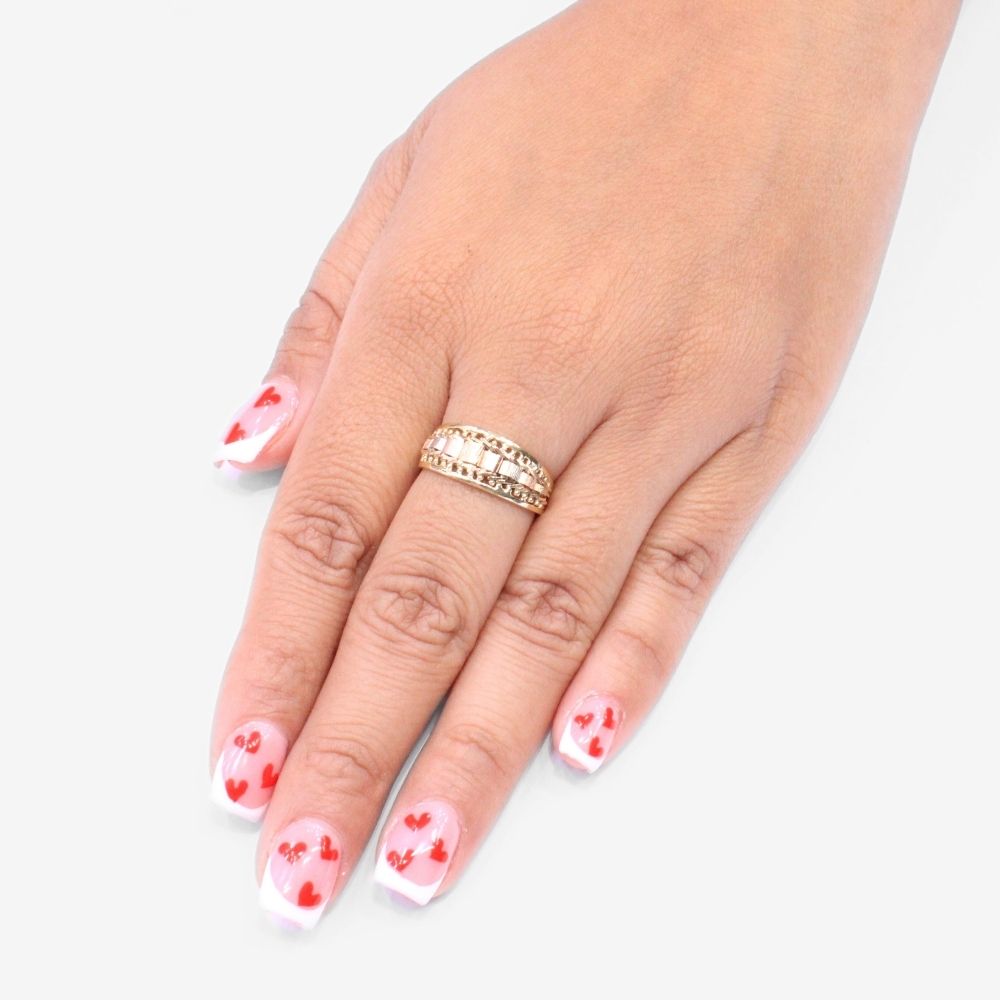Anillo de Oro 14k Diseño de Petatillo Fino mod. 8774