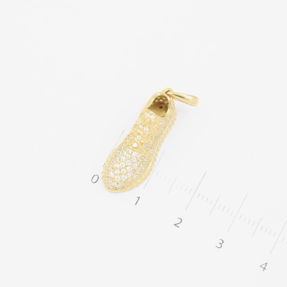 Dije de Oro 14k Tenis Hueco con Zirconias mod. 9254