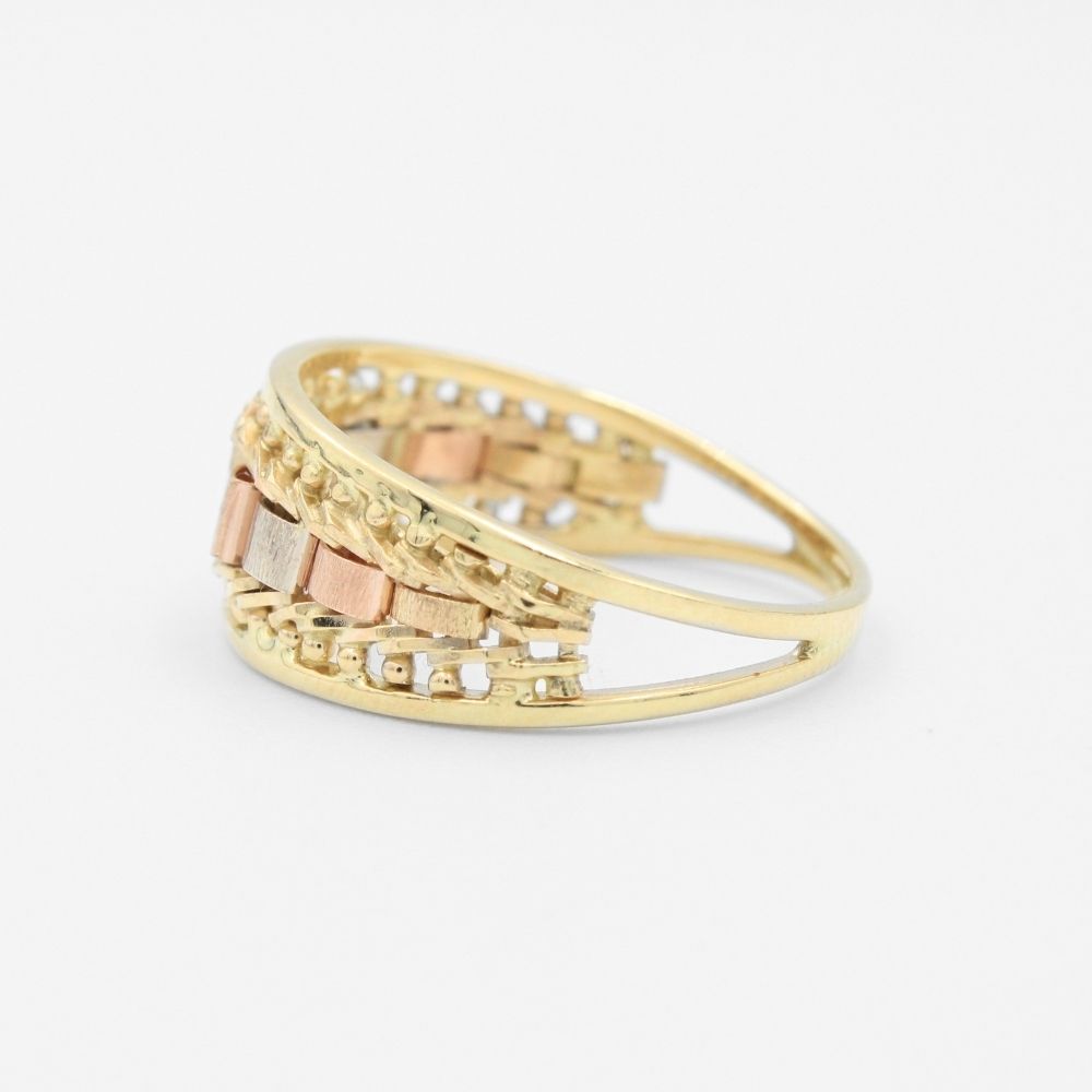 Anillo de Oro 14k Diseño de Petatillo Fino mod. 8774