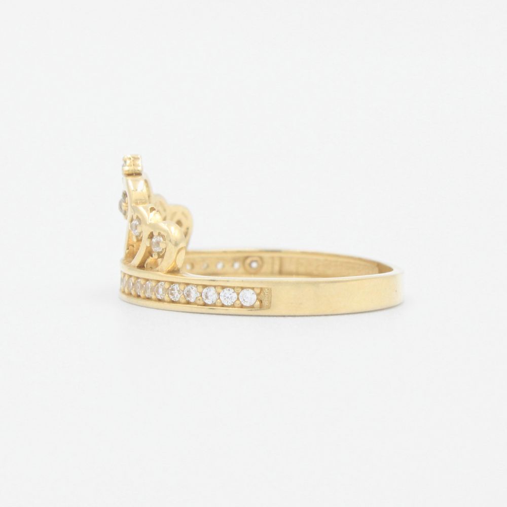 Anillo XV Años de Oro 14k  con Diseño de Corona de Corazón  mod. 9555