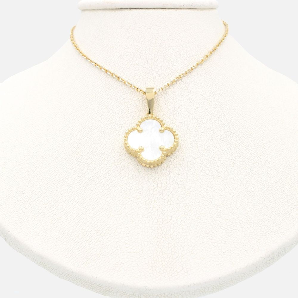 Gargantilla de Oro 14k Trébol con Madre Perla Especial mod. 9566