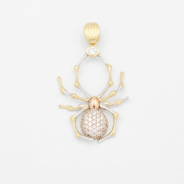 Dije de Oro 14k Diseño de Araña con Incrutación de Zirconias mod. 9435