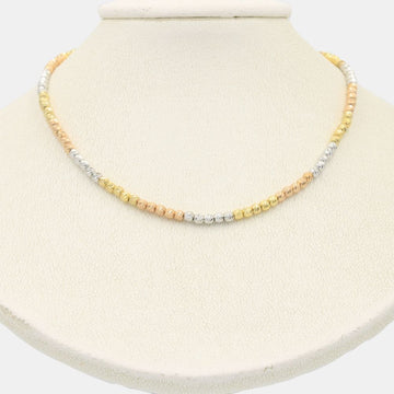 Cadena de Oro 14k Tejido de Esferas Diamantadas Huecas mod. 8129