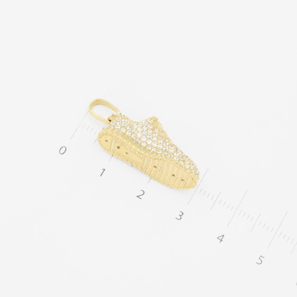 Dije de Oro 14k Tenis Hueco con Zirconias mod. 9254