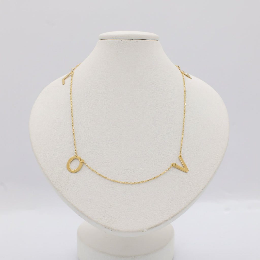 Gargantilla de Oro 14k Diseño LOVE mod. 10071