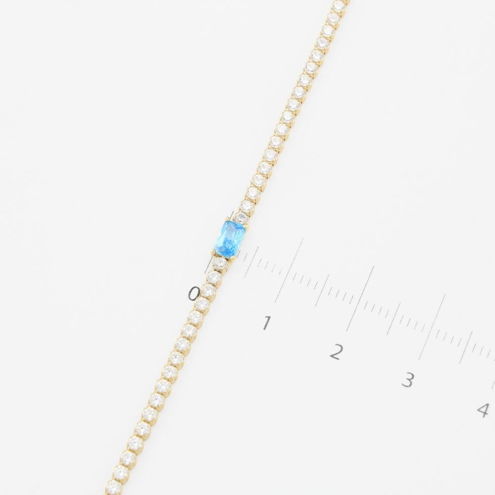Pulsera de Oro 14k de Tejido de Tenis mod. 9011