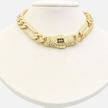 Cadena Monaco Chain 14k Modelo Figaro Flex Hueco con Broche Flex mod. 9024