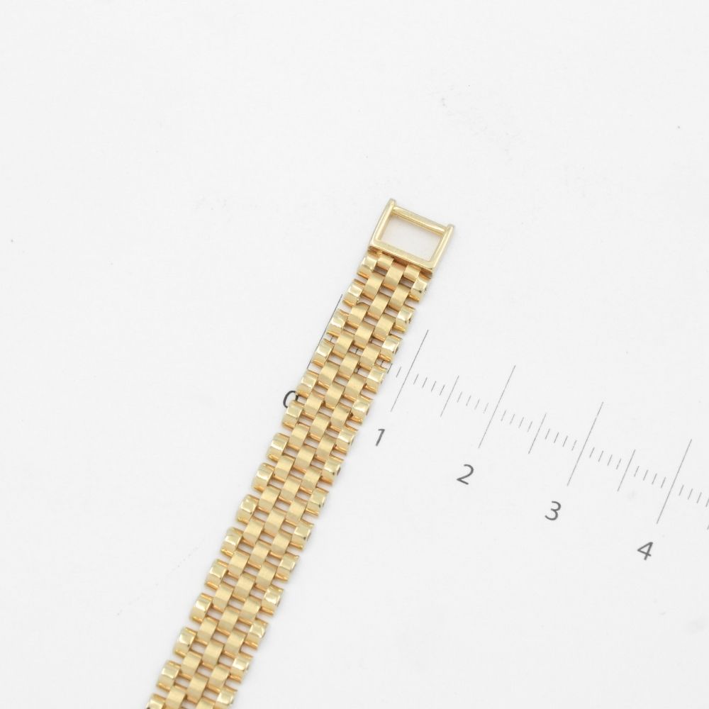Pulsera de Oro 14k Tejido Ensamblado Especial Elegante Detallado con Corona mod. 9805