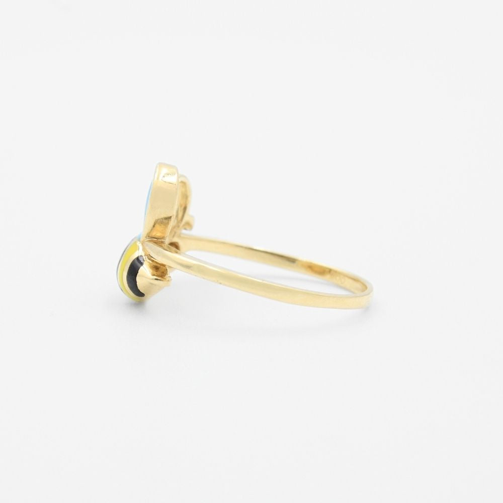 Coordinado de Oro 14k Diseño de Abeja con Zirconias mod. 8978