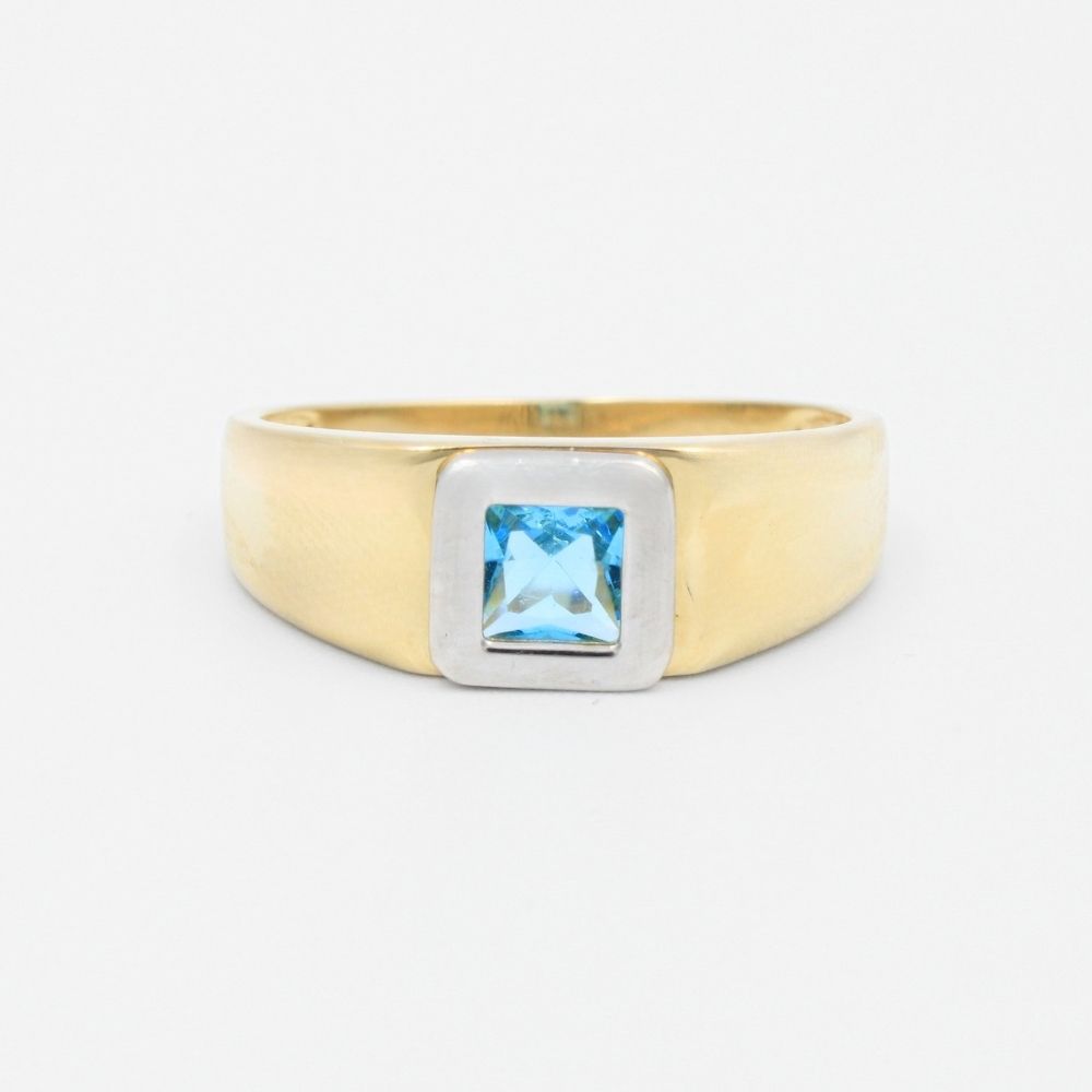 Anillo con Piedra Azul Cielo mod. 5363