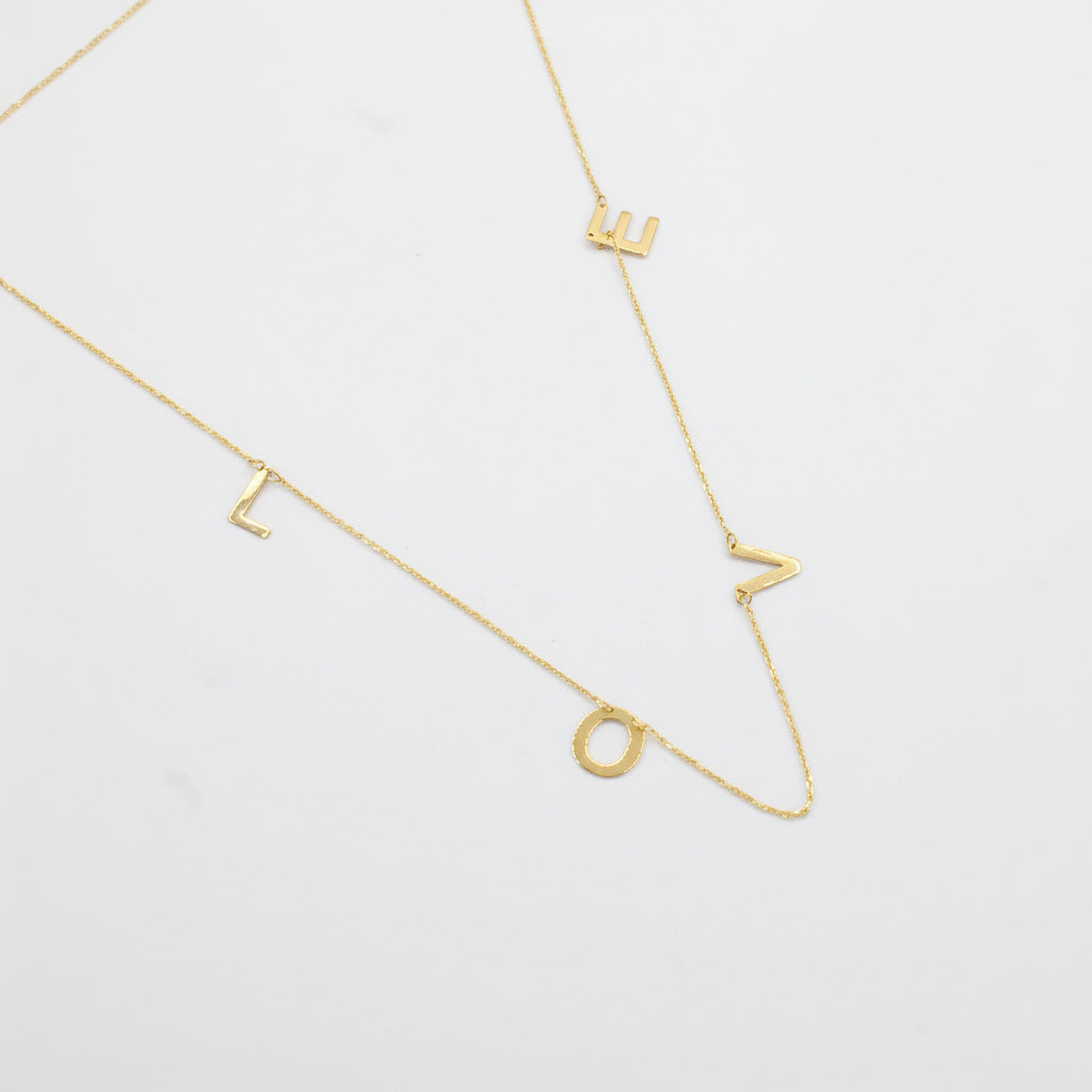 Gargantilla de Oro 14k Diseño LOVE mod. 10071