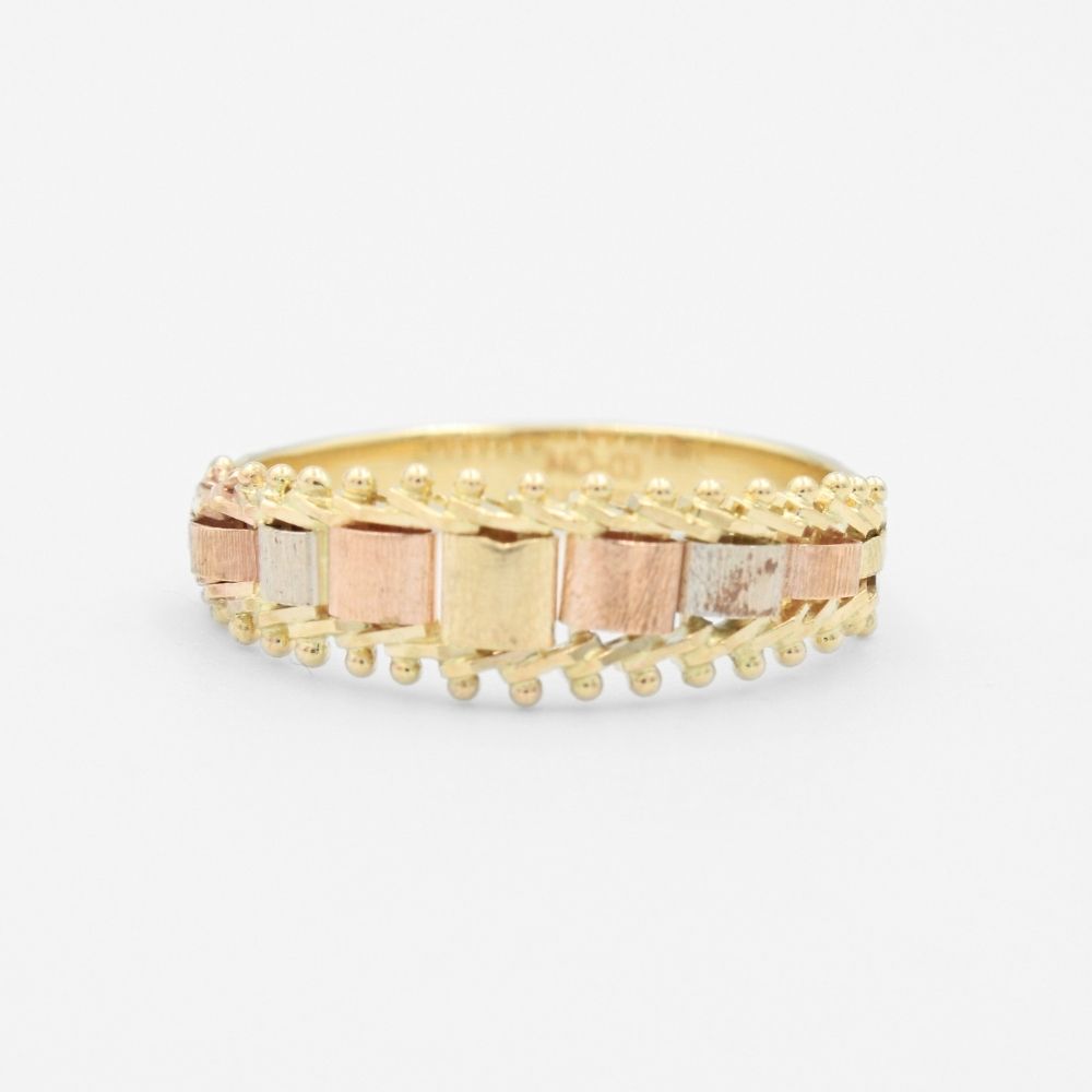 Anillo de Oro 14k Diseño de Petatillo mod. 8775