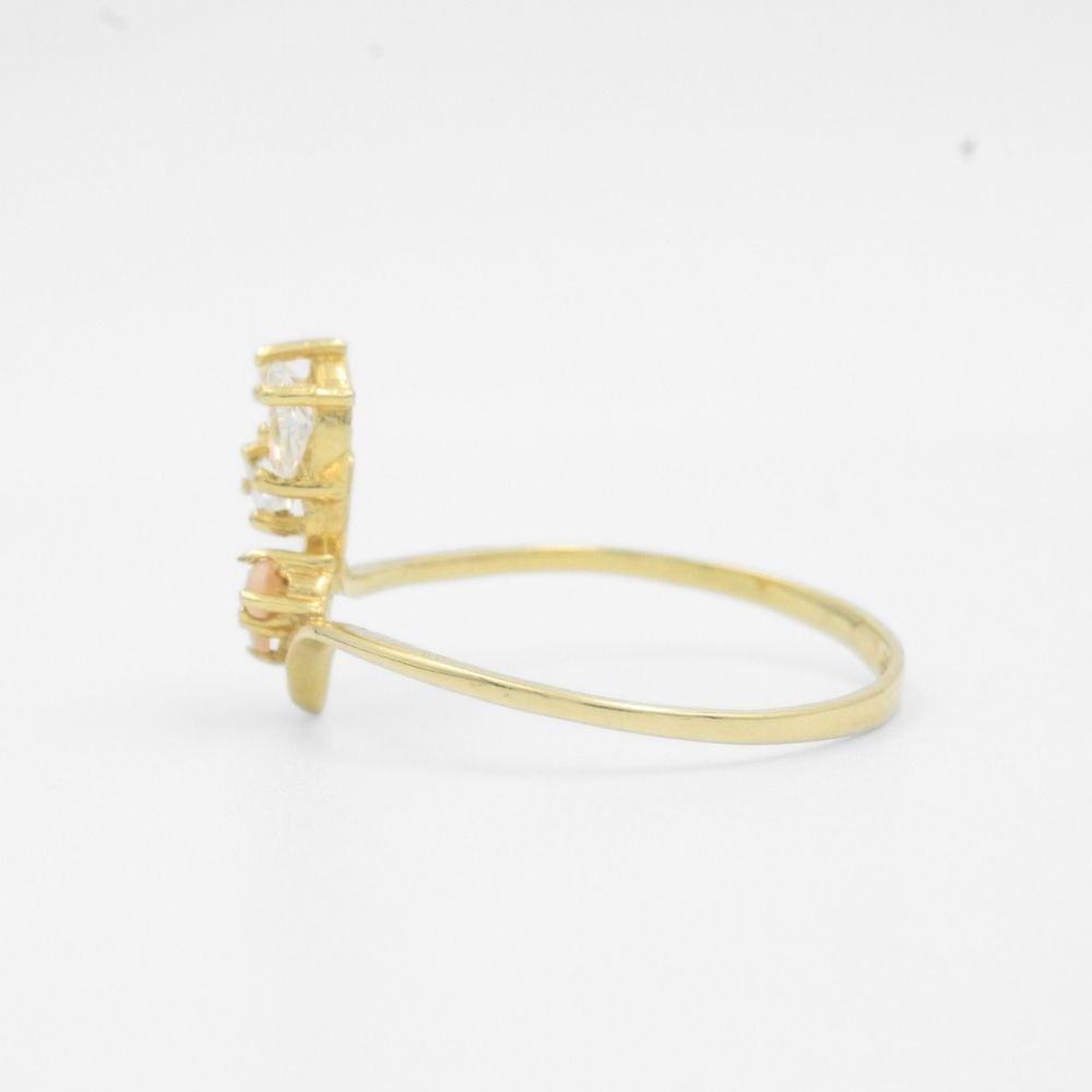 Anillo de Oro 14k Ramo de Zirconias mod. 7723