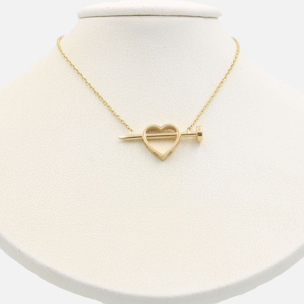 Gargantilla de Oro 14k Corazón con Clavo mod. 9056
