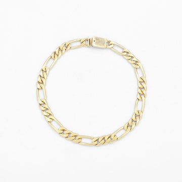 Pulsera de Oro 14k Modelo de Taller en Tejido 3x1 Sólido Brillante mod. 8672