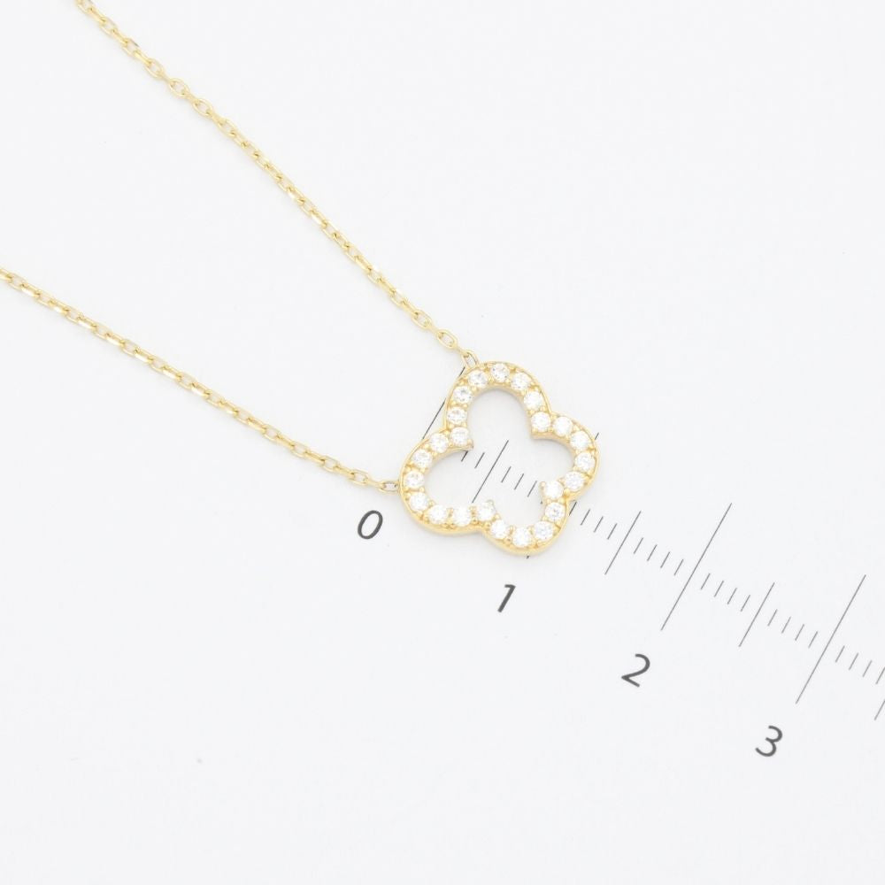 Gargantilla de Oro 14k Silueta de Mariposa Incrustada con Zirconias Finas mod. 9634