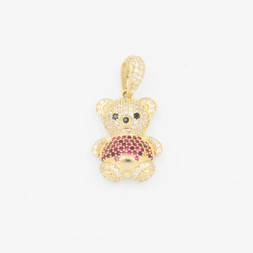 Dije de Oro 14k Hueco con Diseño de Oso mod. 9255