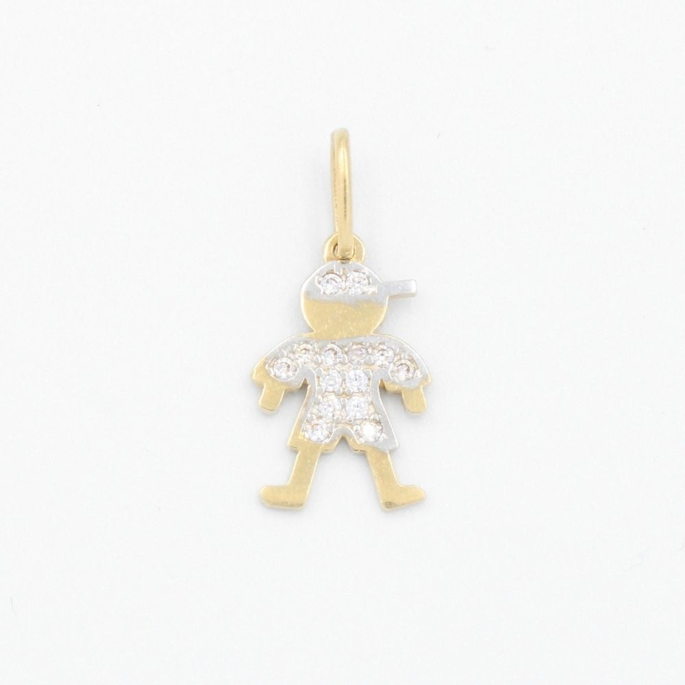 Dije de Oro 14k Niño Incrustado con Zirconias mod. 9226