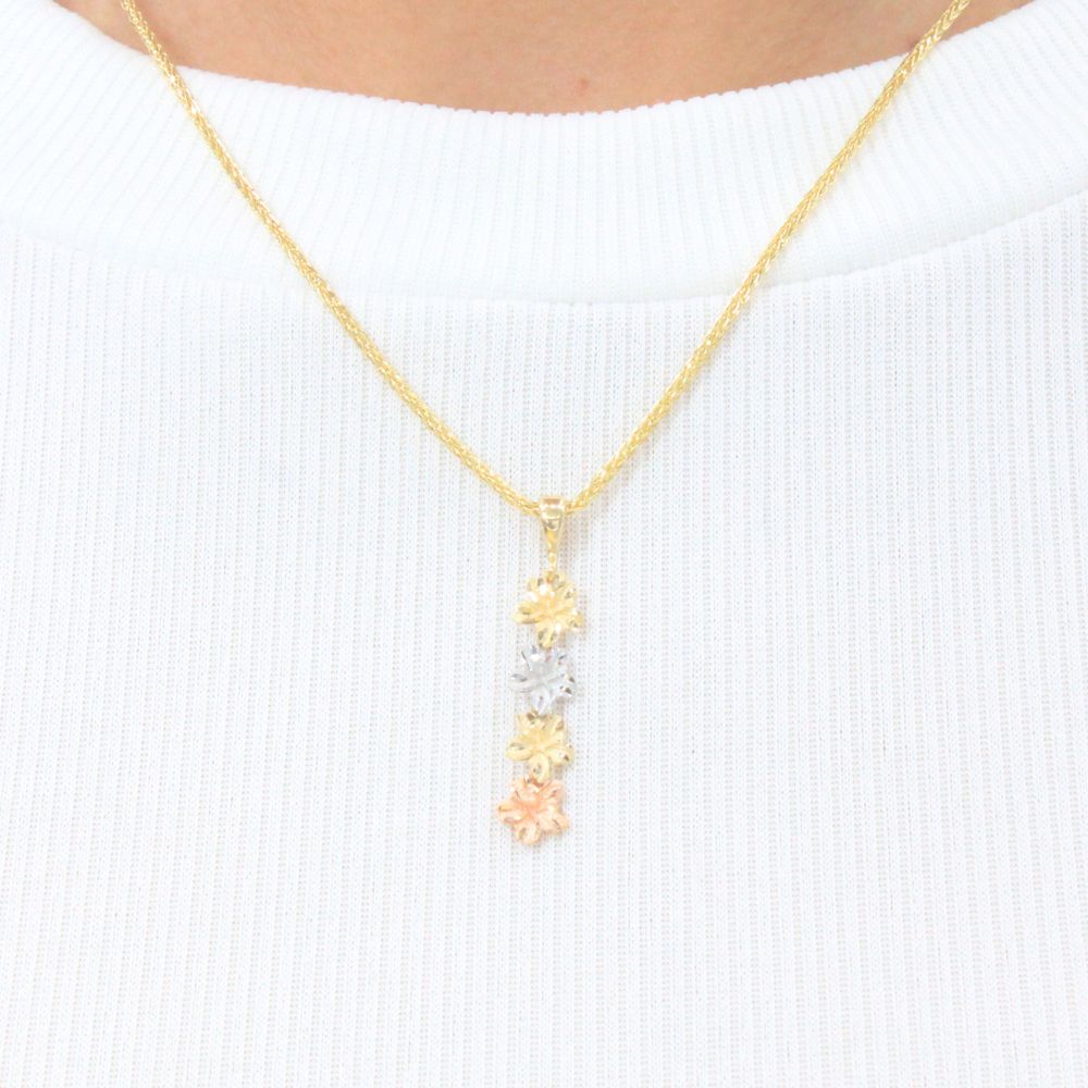 Dije de Oro 14k con Diseño de Flor Florentino mod. 9127