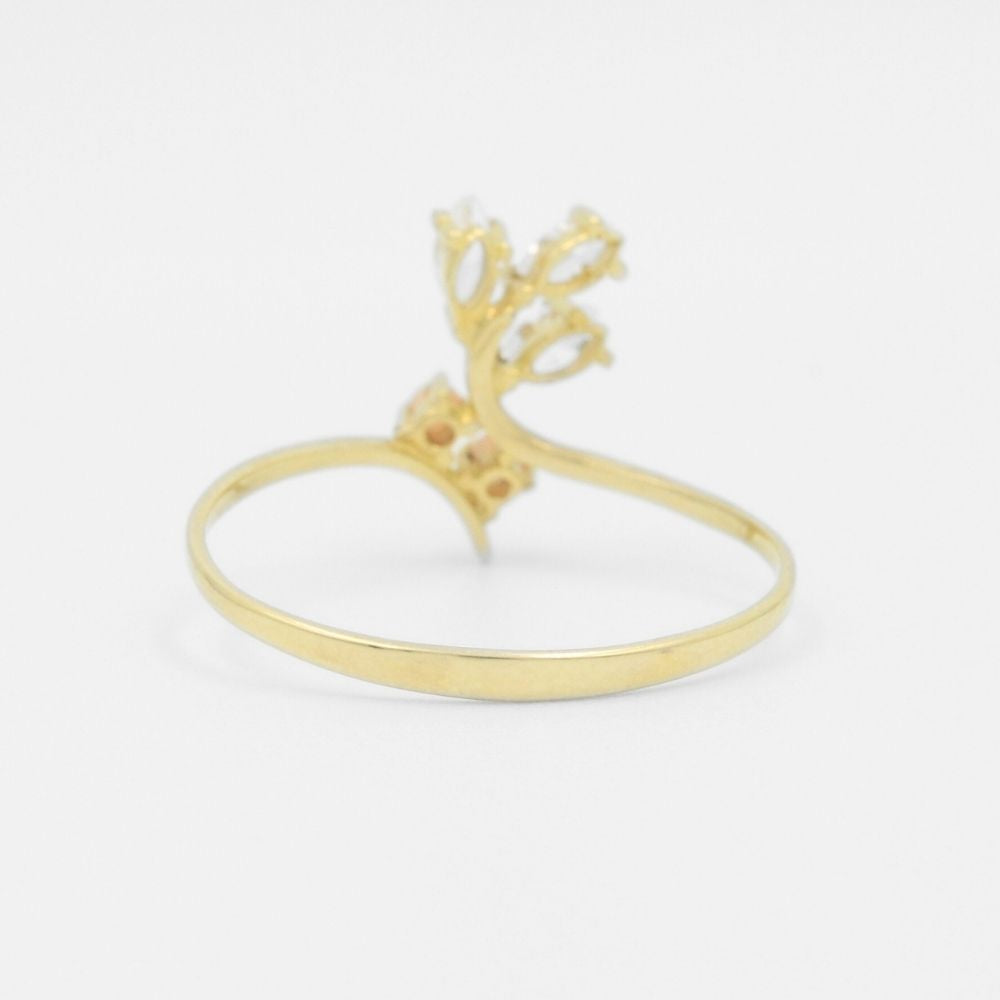 Anillo de Oro 14k Ramo de Zirconias mod. 7723