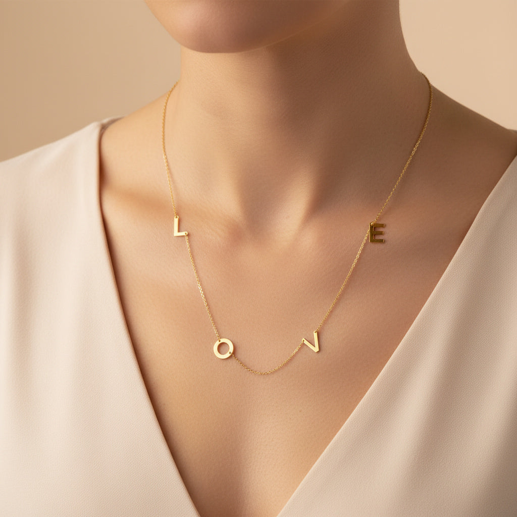 Gargantilla de Oro 14k Diseño LOVE mod. 10071