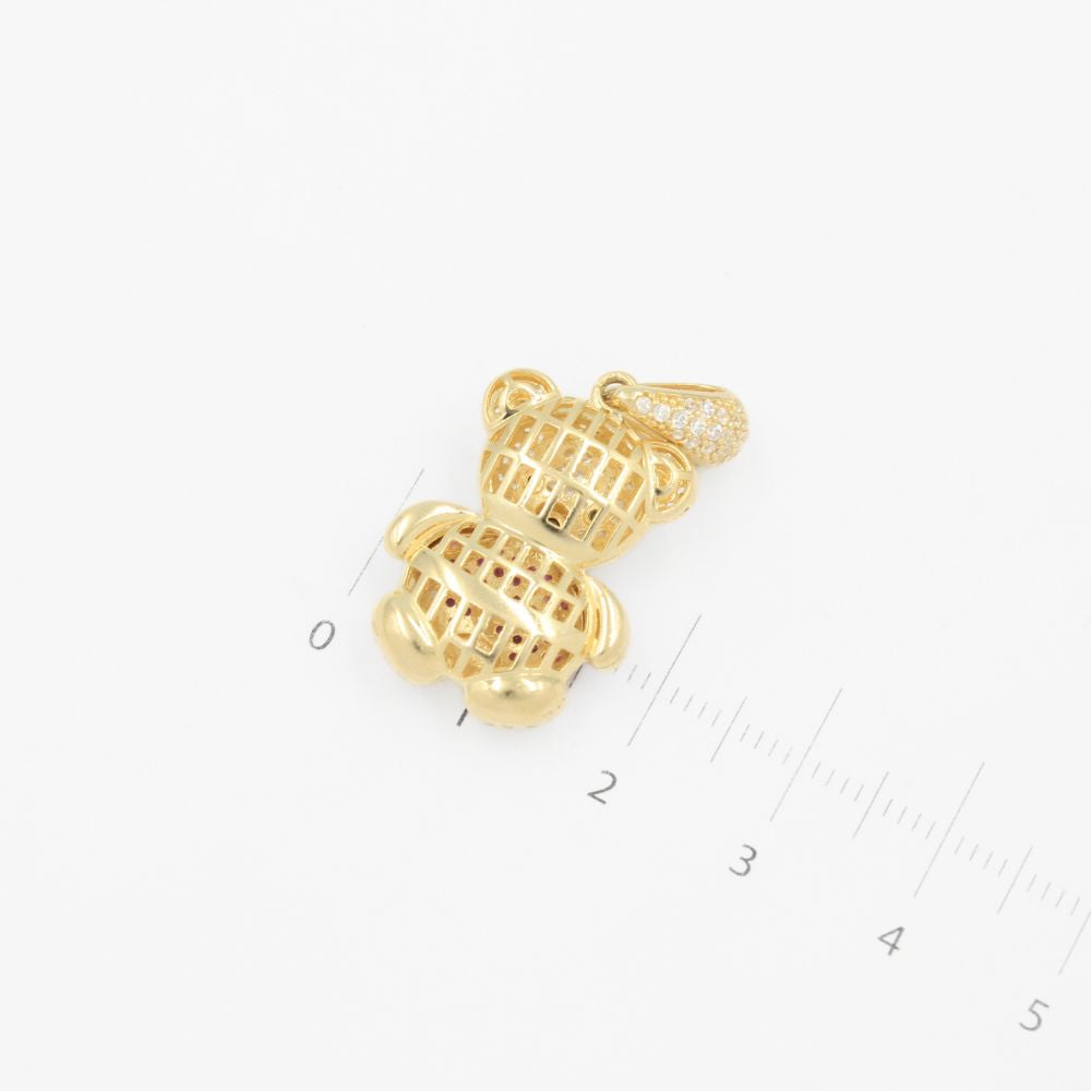 Dije de Oro 14k Hueco con Diseño de Oso mod. 9255