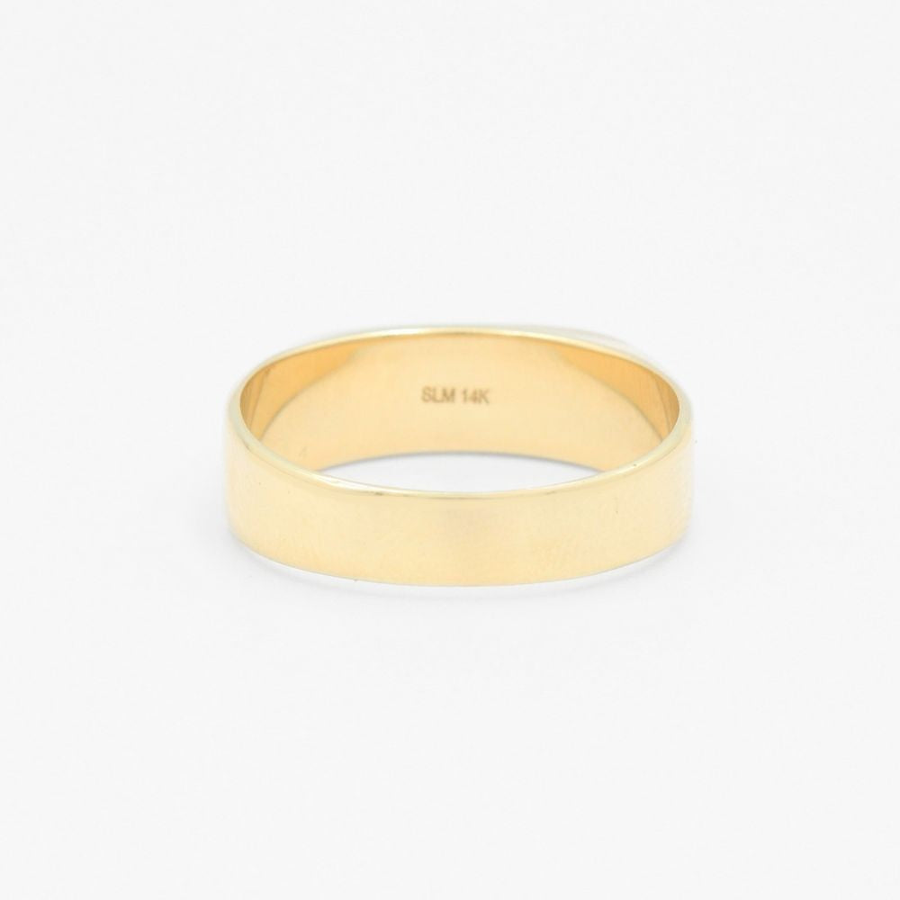 Anillo de Oro 14k Diseño de Sello Oval Liso mod. 1603