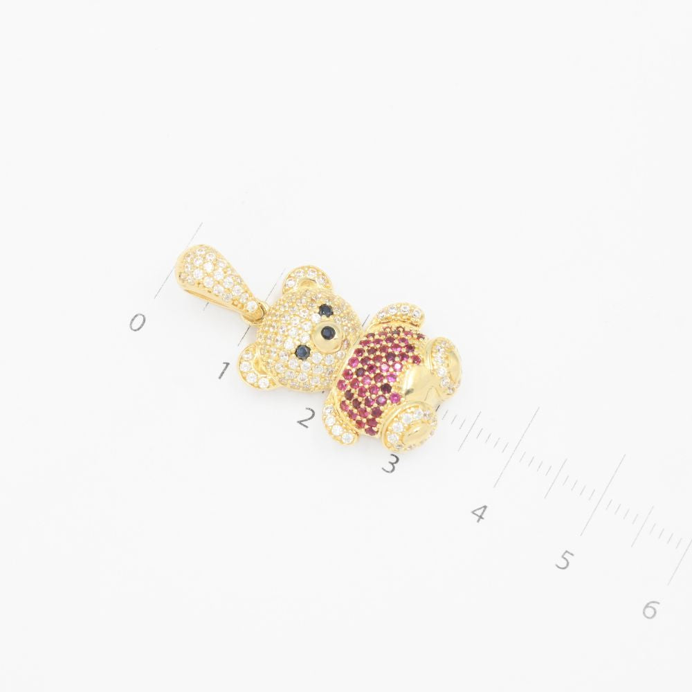 Dije de Oro 14k Hueco con Diseño de Oso mod. 9255