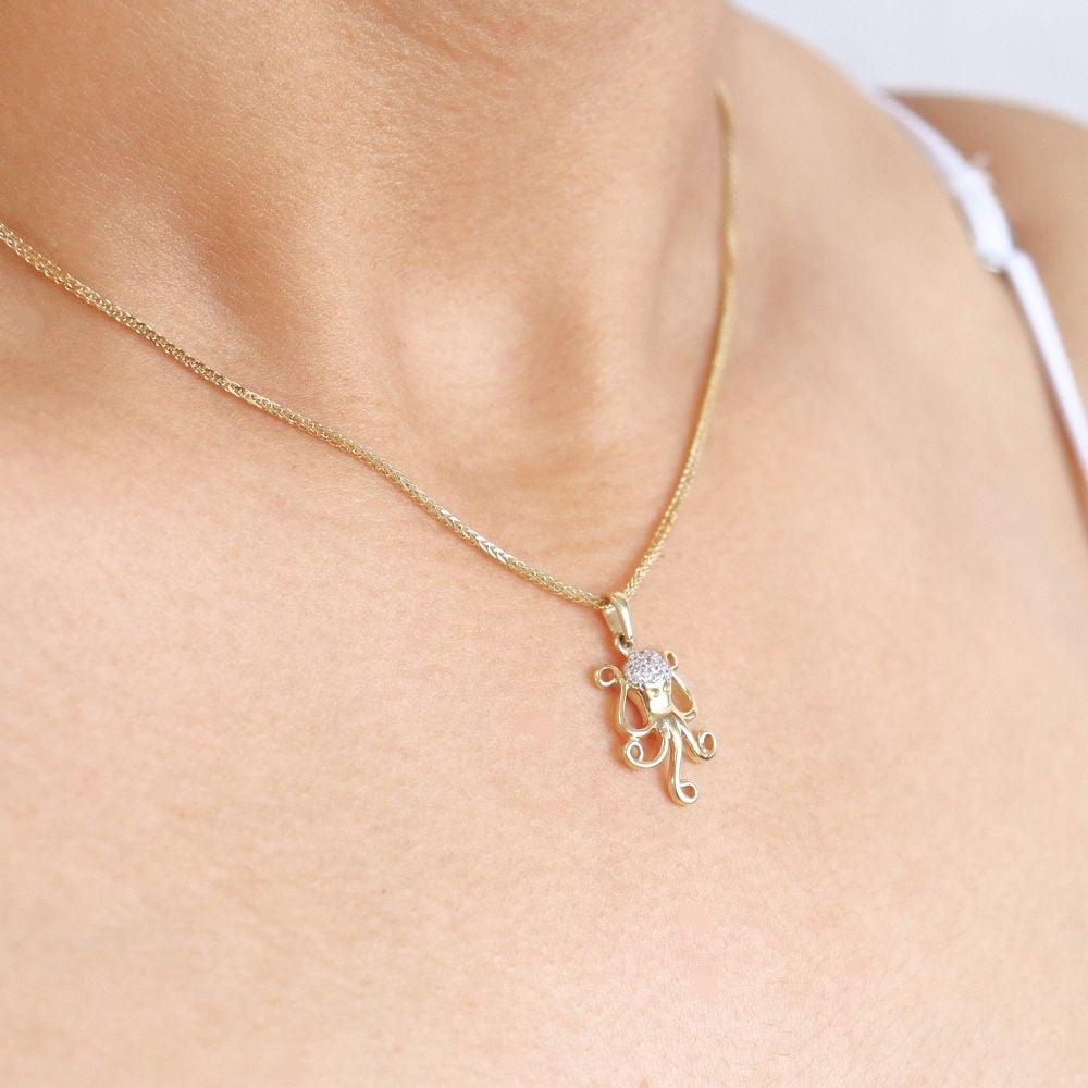 Dije de Pulpo con Piedras Brillantes mod. 4047